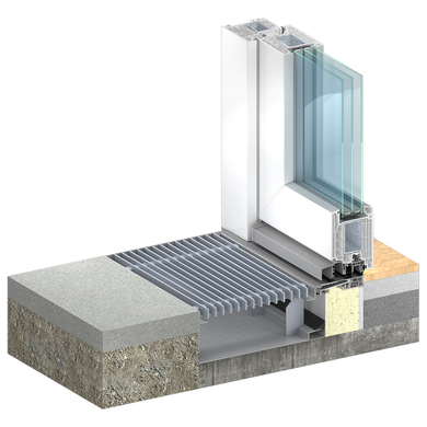 PremiPlan® Plus is a premium threshold system for maximum accessibility with a high level of comfort, when installed at ground level to zero millimeters.