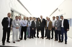 FENSTERBAU FRONTALE 2014 – Group photo of customers from South America with Dr Mrosik