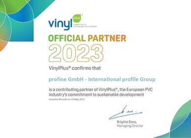 VinylPlus®  Mitgliedsurkunde 2023